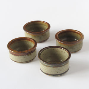 Vintage studio pottery Crème Brûlée Bowls