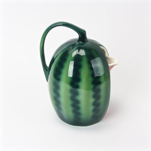 Hand painted Shafford watermelon water pitcher side view