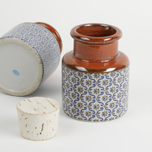 Japanese spice or tea jug with cork displayed out