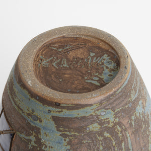 Cobalt Tile Fish Vase