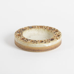 New Jersey Pottery Stoneware tray or salt cellar, hand turned and glazed