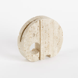 Enzo Mari Travertine elephant sculpture with slot on top