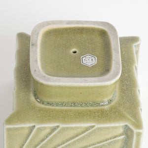 Japanese ceramic Ikebana vase bottom with sticker