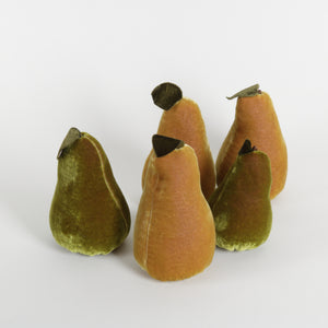 5 velvet pairs in gold and green