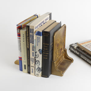 Japanese Gilt Bronze Bookends
