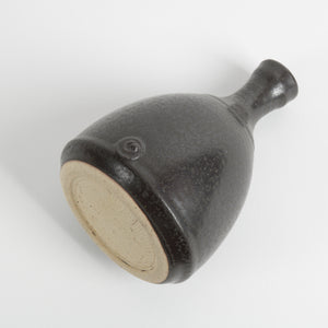 Reid Ozaki potters mark at bottom of small black vase