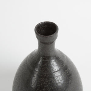 Close up of Reid Ozaki Japanese bud vase black