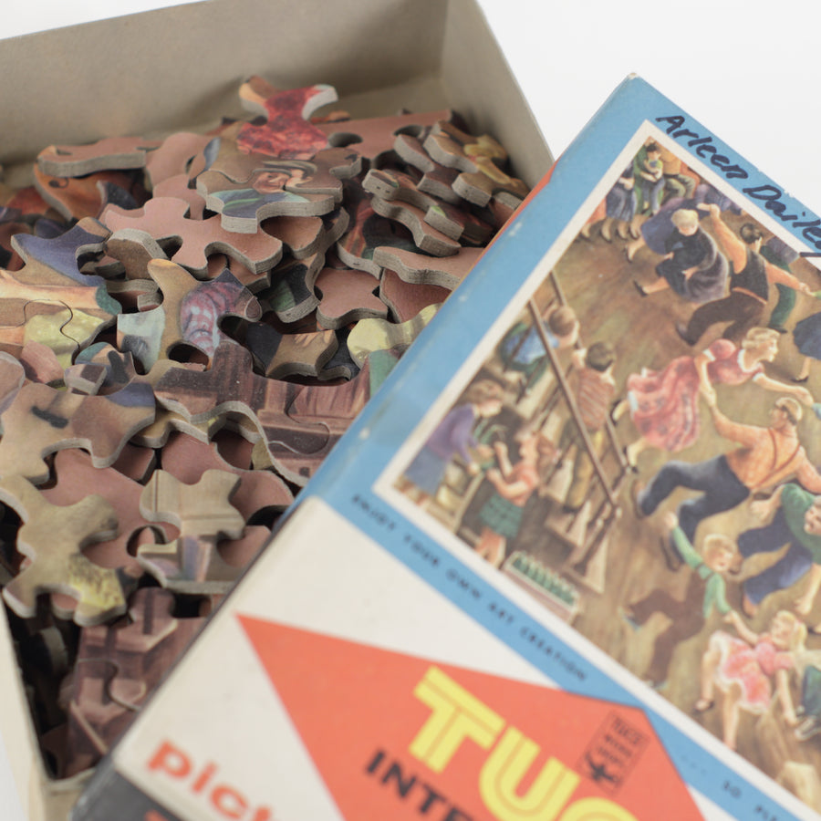 16 x 20" puzzle depicting a square dance hoedown