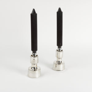 Jens Quistgaard for Dansk silverplate candleholders in solid brass