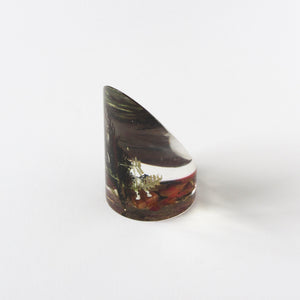 Vintage acylic paperweight left view
