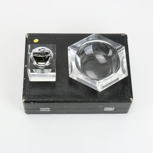 Antique Crystal Lighter Set