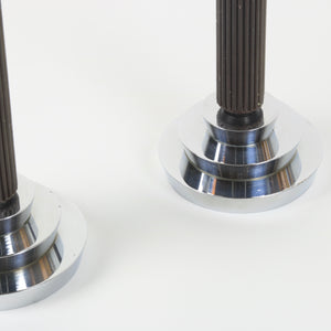 Machine Age Chrome Deco Candleholder