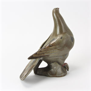 Art deco ceramic bird sculpture rear view