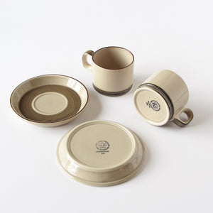 Set of 2 Bing & Grøndahl tea cups and saucers manufacturers signature