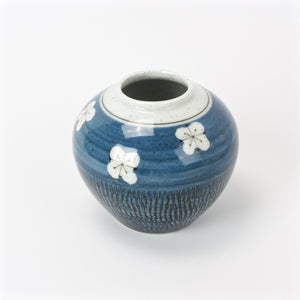 Blue Otagiri vase with floral design main image