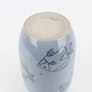 Blue Tropical Fish Vase