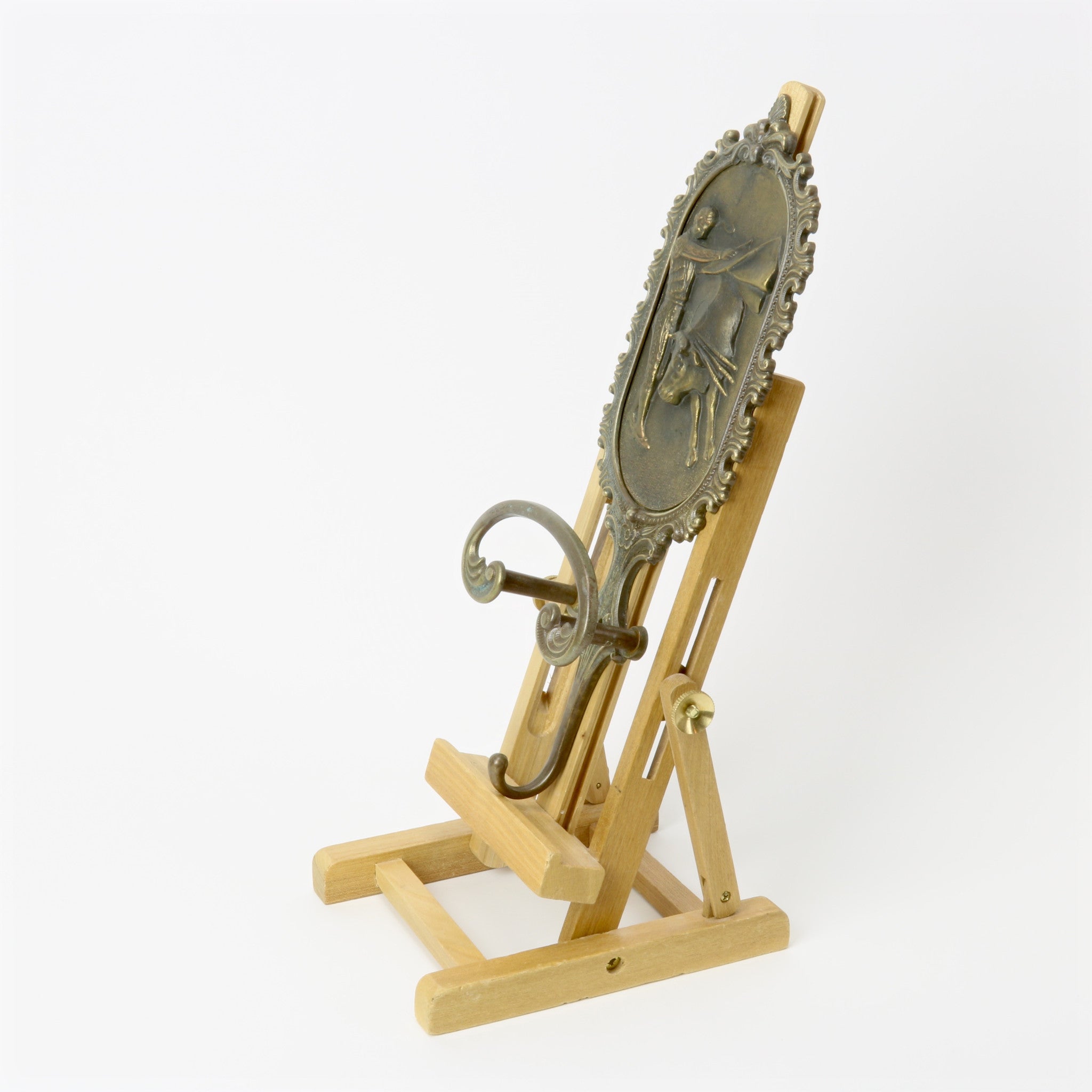 Brev brass coat hanger with bull and matador side