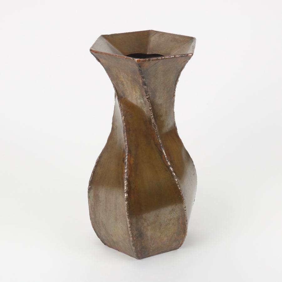 Brutalist Copper Vase