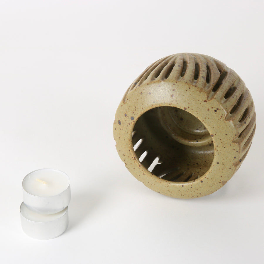 Sculpted American Pottery Votive Holder
