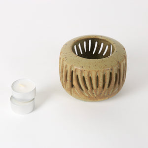 Sculpted American Pottery Votive Holder