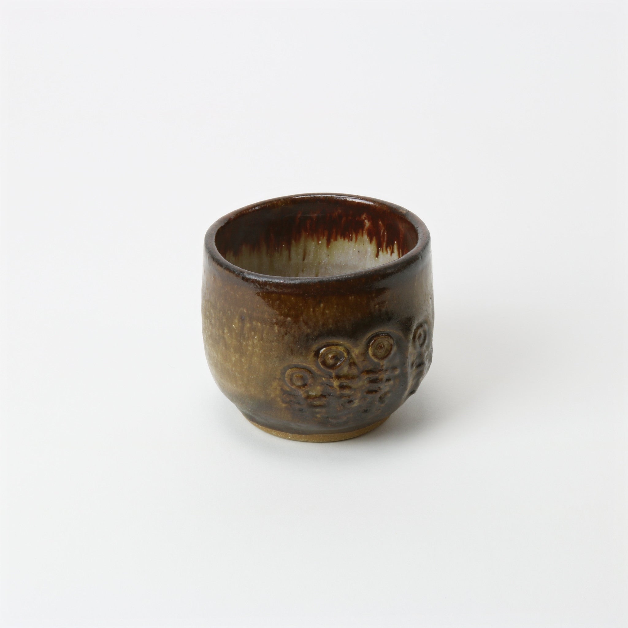 Blanche Cline studio pottery bowl with engraving