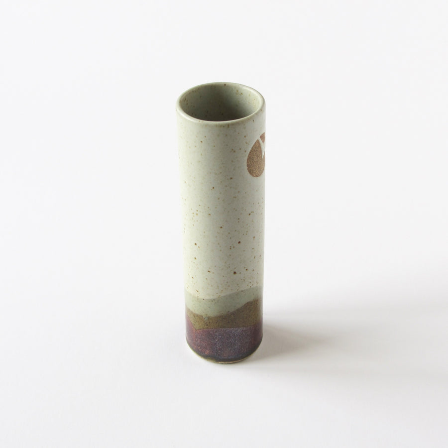 Coastal Art Pottery Vase with bird and moon