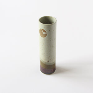 Coastal Art Pottery Vase with bird and moon