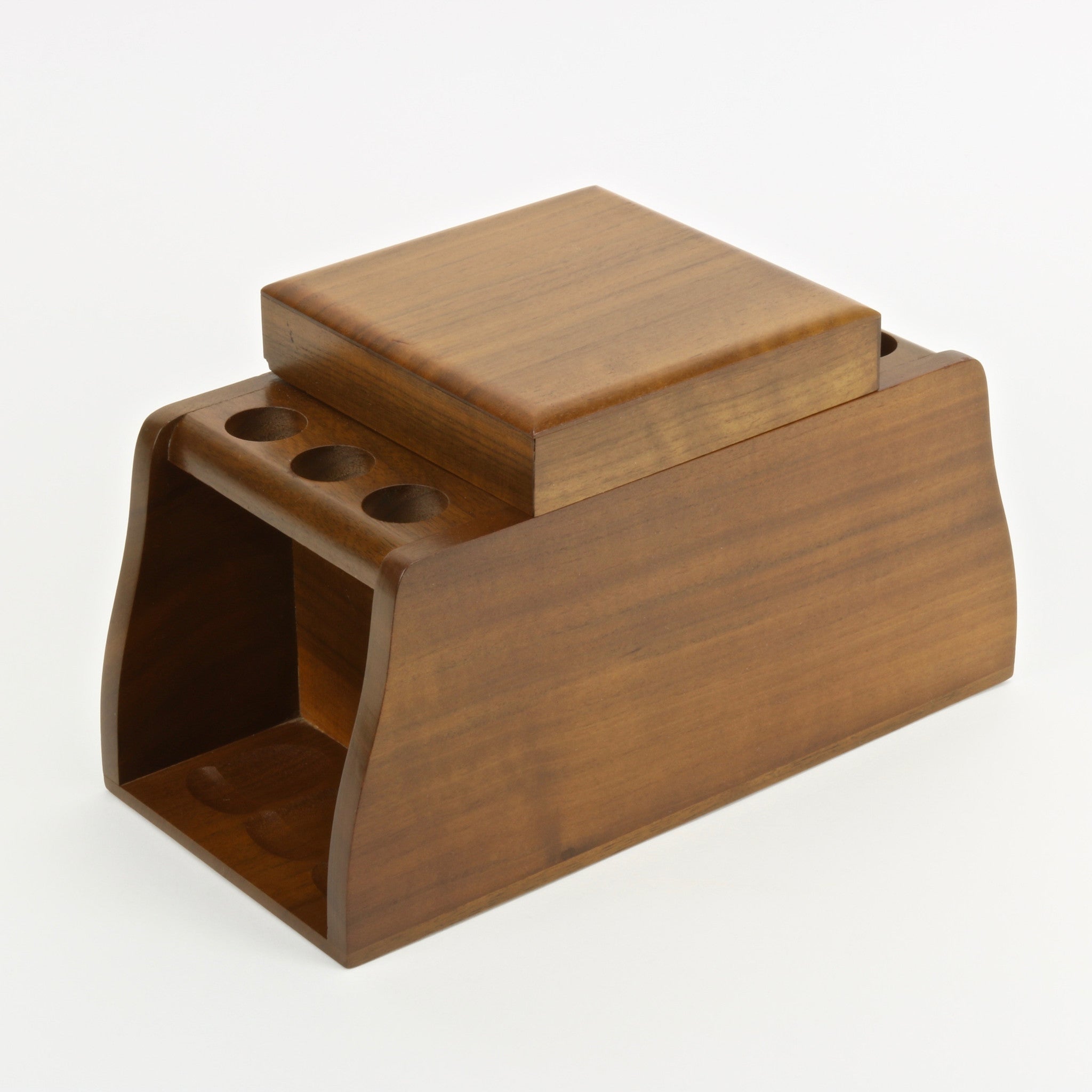 Fairfax walnut humidor with pipe holder rack