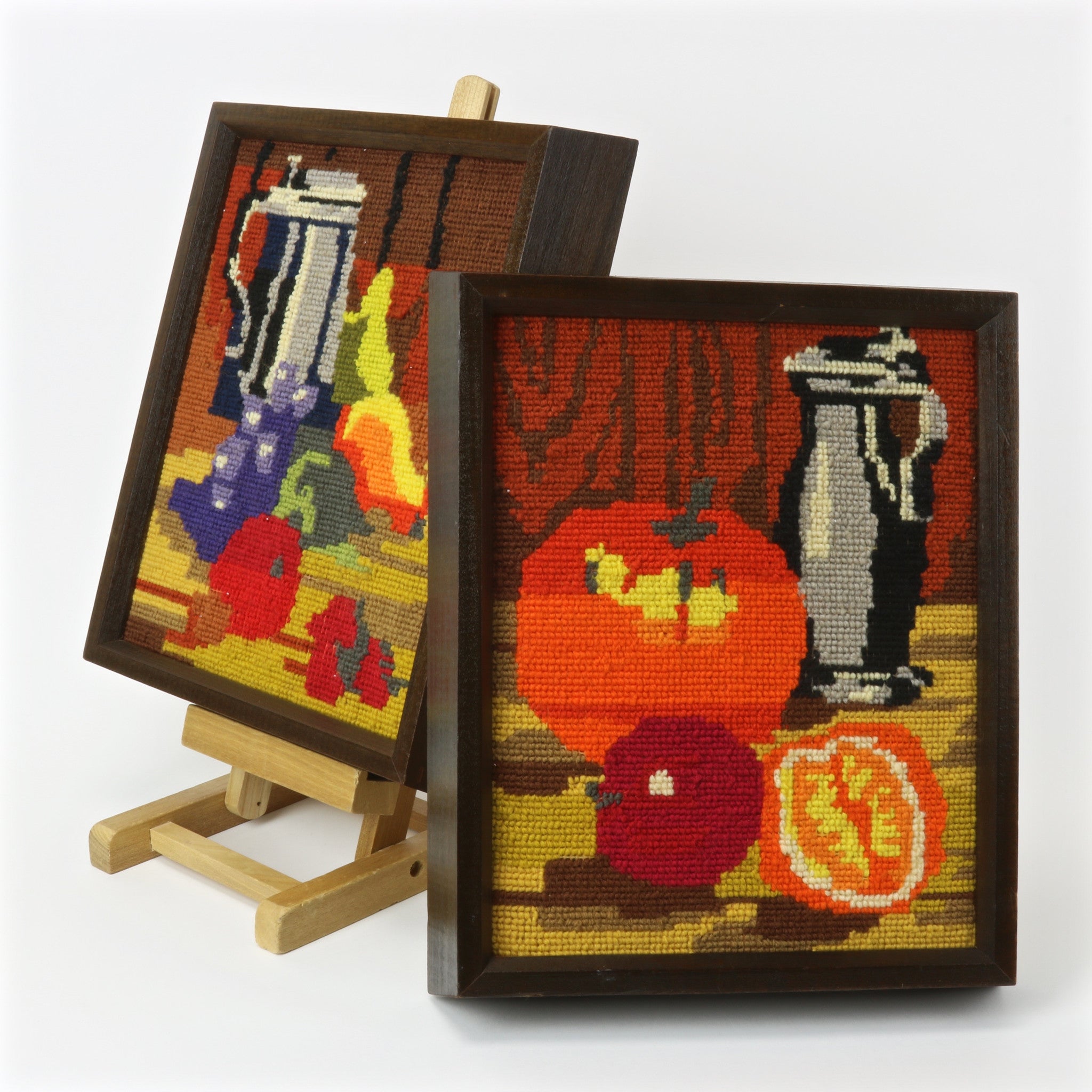 Needlepoint still life fruit