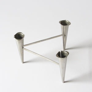 Gense stainless steel candle holder triangle taper holder