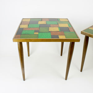 Georges Briard stained glass mosaic end table