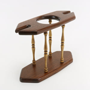 Solid teak wine caddy empty
