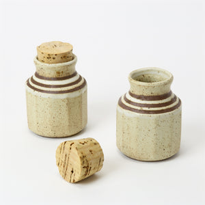Japanese tea container set with corks