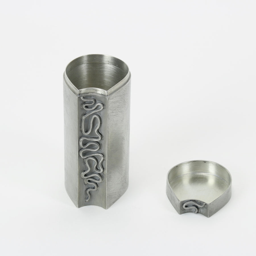 Brutalist Pewter Sculpture Box
