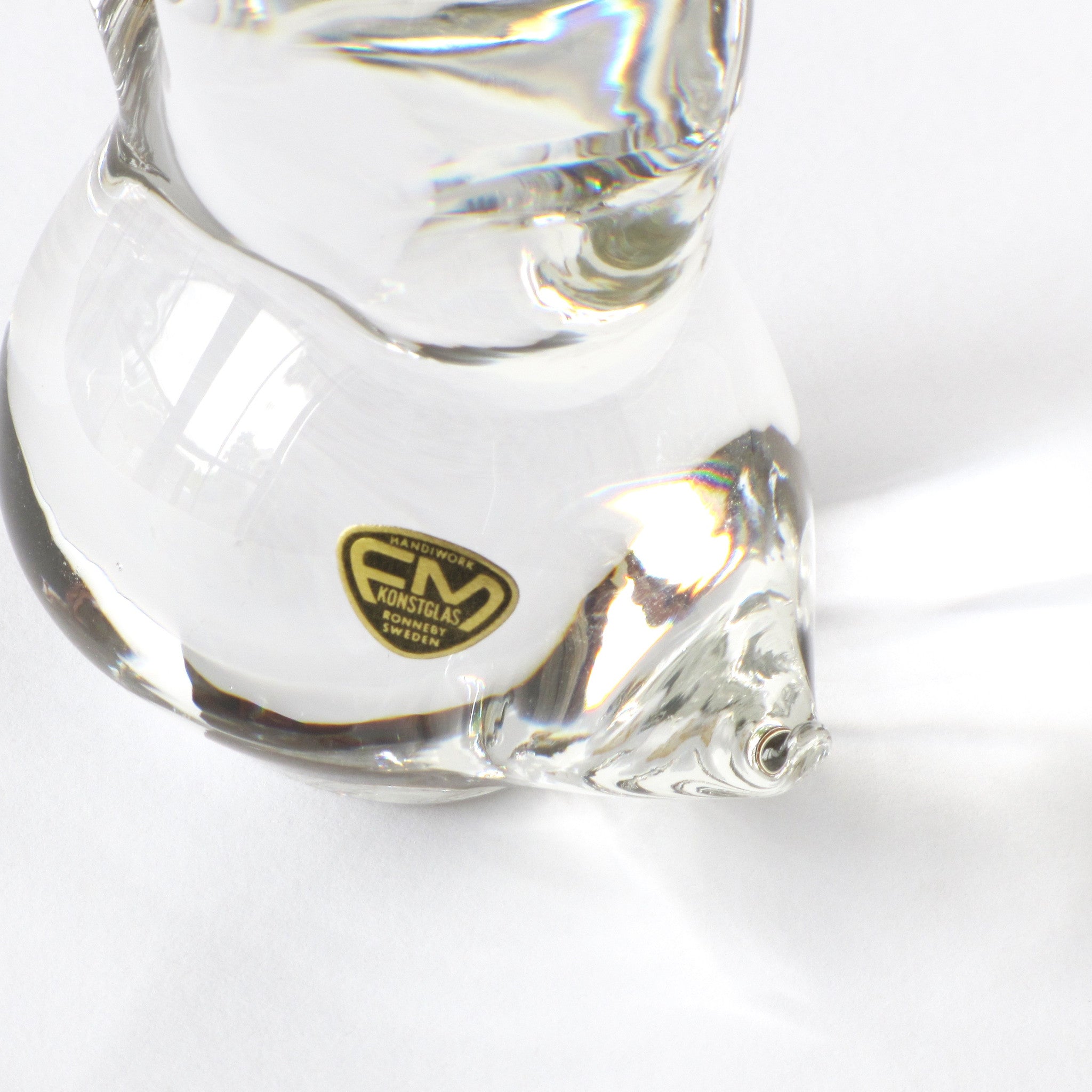 Ronneby Glass Bird Paperweight