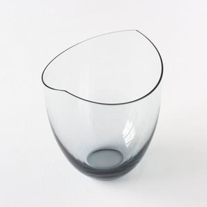 Mid century Scandinavian art glass ice bucket in smoke