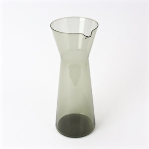 Kaj Franck design decanter in smoked glass side view