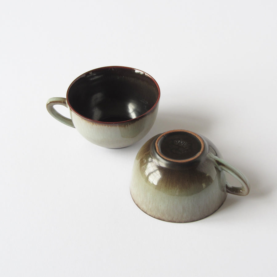 Vitnage West German Tea Cups with two tone glaze