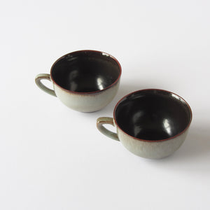 Vitnage West German Tea Cups with two tone glaze