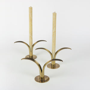 Ystad Sweden-Lily Brass Candlesticks