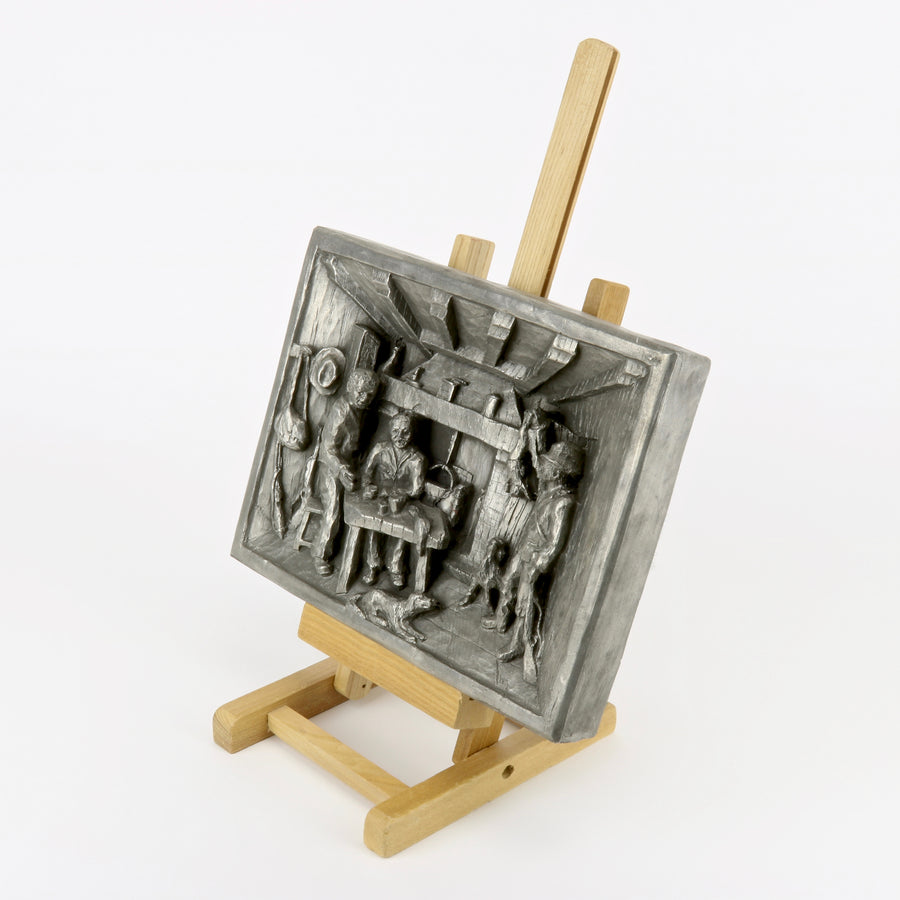 Zinn Plaster Relief Hunting Scene